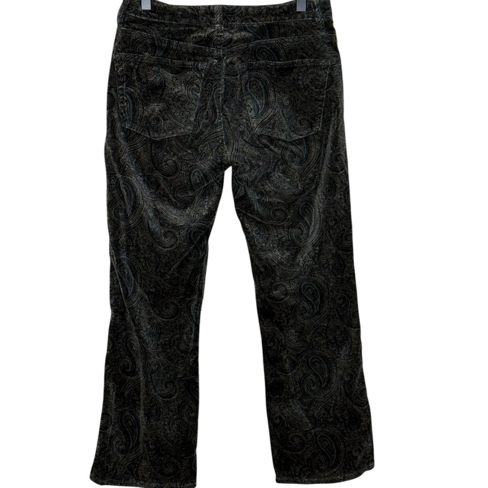 GAP Boot Cut Stretch Velvet Paisley Print Jeans 4a Black - Picture 2 of 8